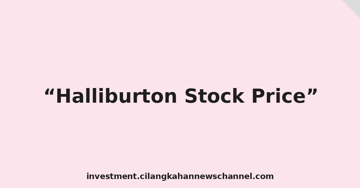 Halliburton Stock Price