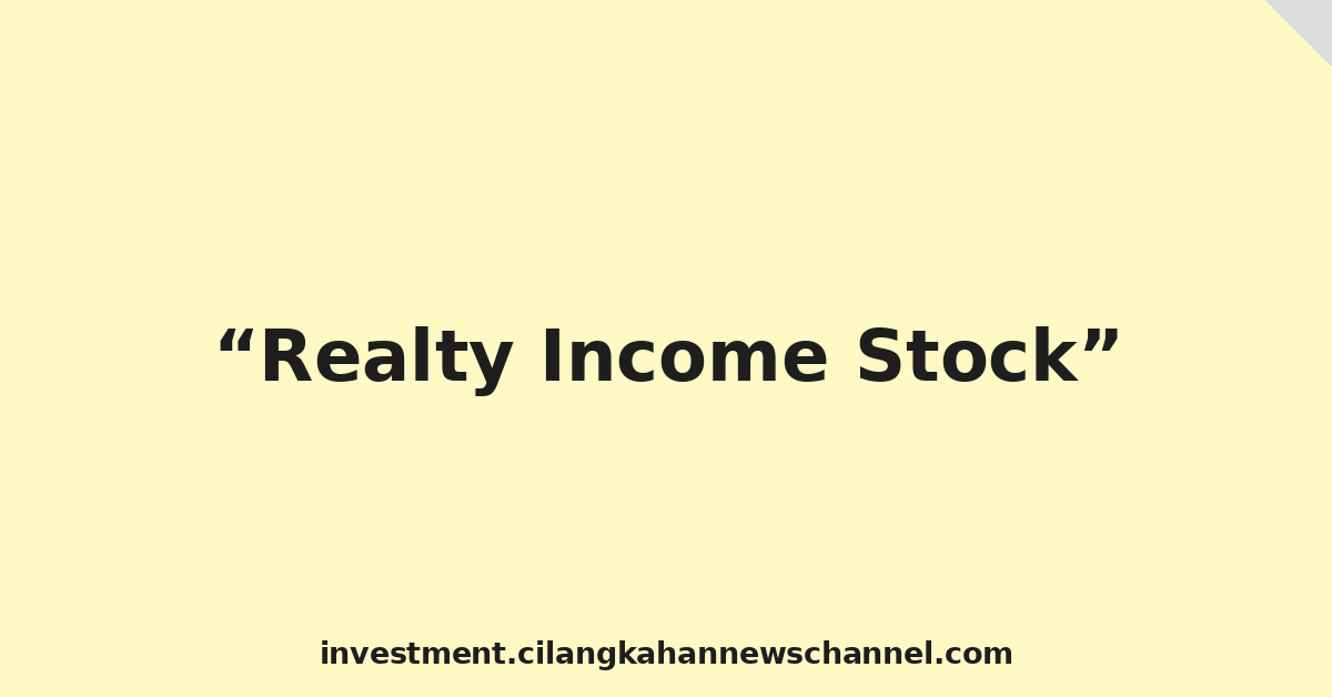 Realty Income Stock